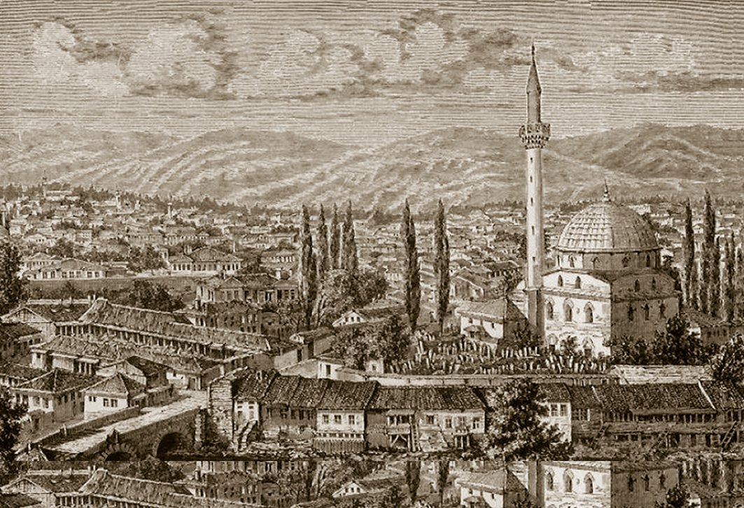 1870’li yıllarda Bulgaristan’daki Tırnova şehrini gösteren F. Kanitz tarafından yapılmış gravür