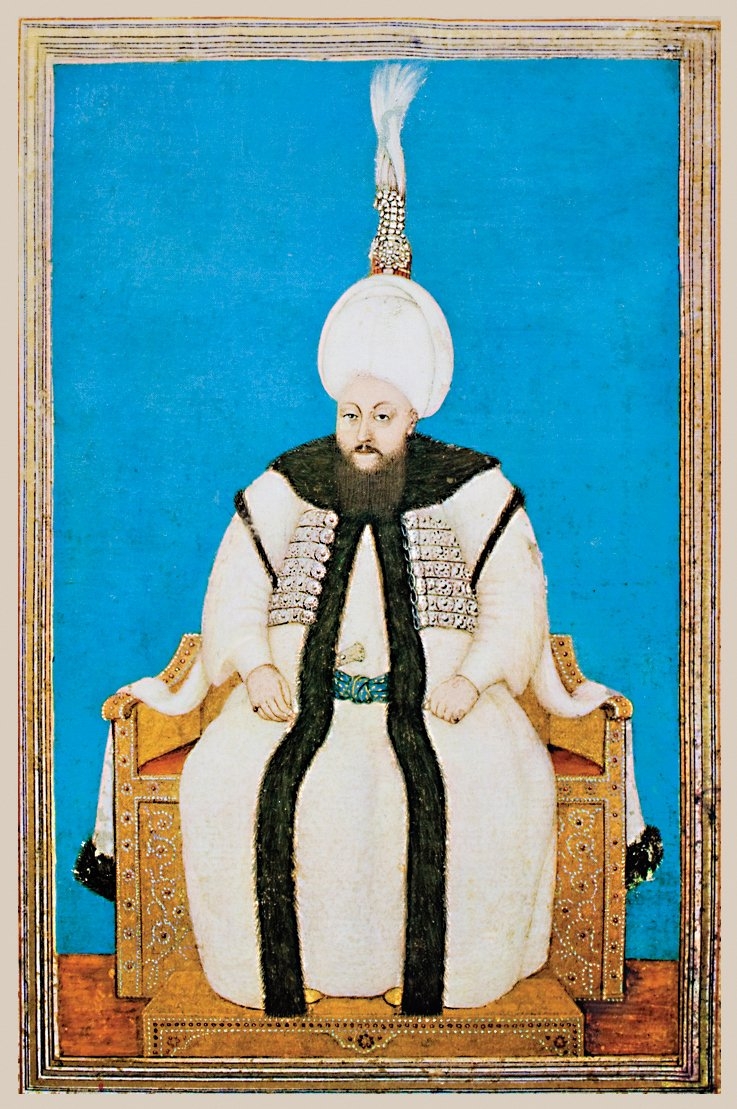III. Mustafa’yı bayram tahtındaotururken gösteren bir minyatür(Silsilenâme, TSMK, III. Ahmed, nr. 3109, vr. 26a)