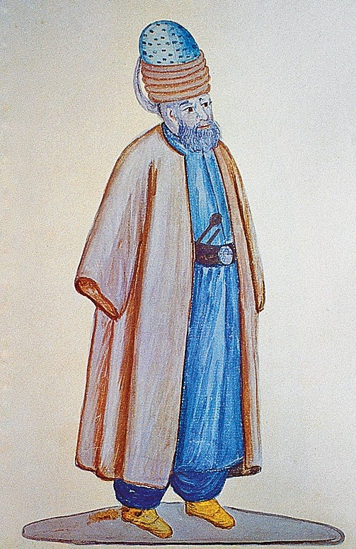 Sünbülî dervişi (Turkische Gewander und Osmanische Gesellschaft, İstanbul 1966, lv. 139)