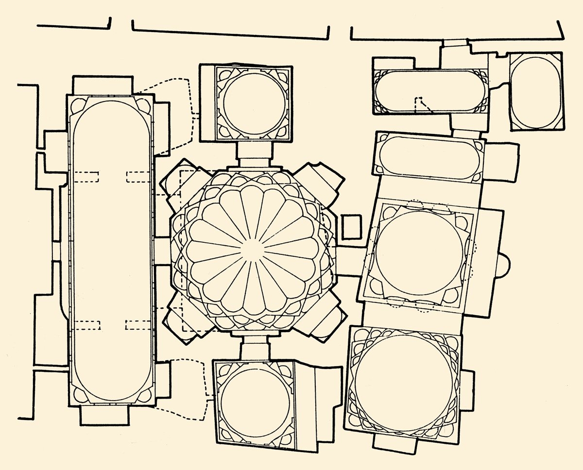 Şam’daki Cevze Hamamı’nın planı