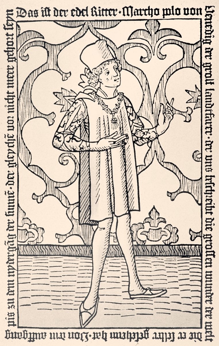 Marco Polo’nun seyahatnâmesinin 1477 yılı baskısında bulunan tasviri (M. H. Şakiroğlu fotoğraf arşivi)