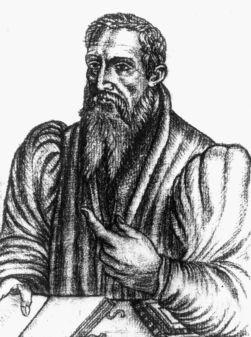 Guillaume (Wilhelm) Postel’in kara kalem portresi