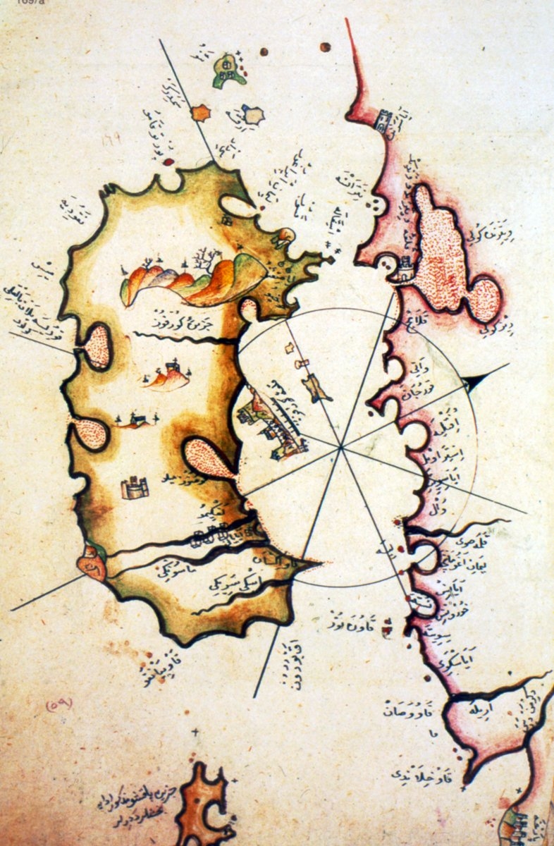 Pîrî Reis’in Kitâb-ı Bahriyye’sinde Korfu adası (Süleymaniye Ktp., Ayasofya, nr. 2612, vr. 169a)