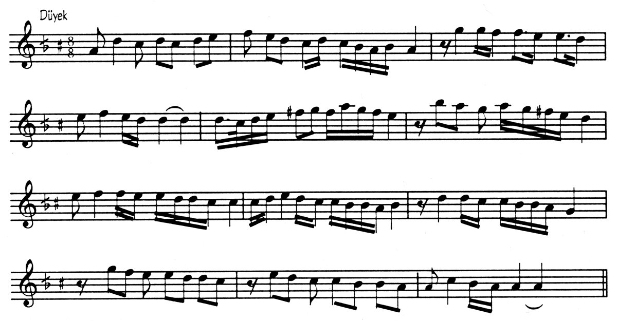 Hümâyun makamının seyir örneği