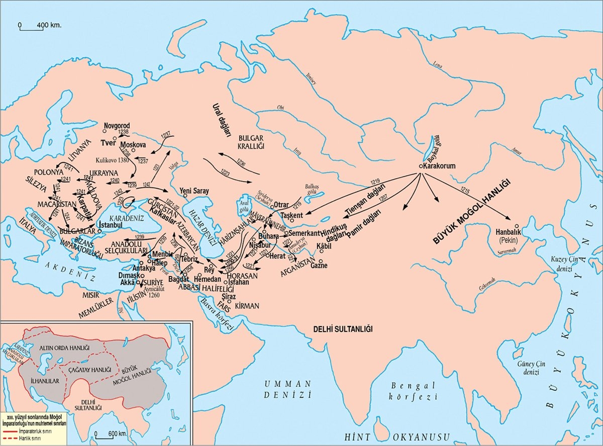 XIII. yüzyılda Moğol istilâsı