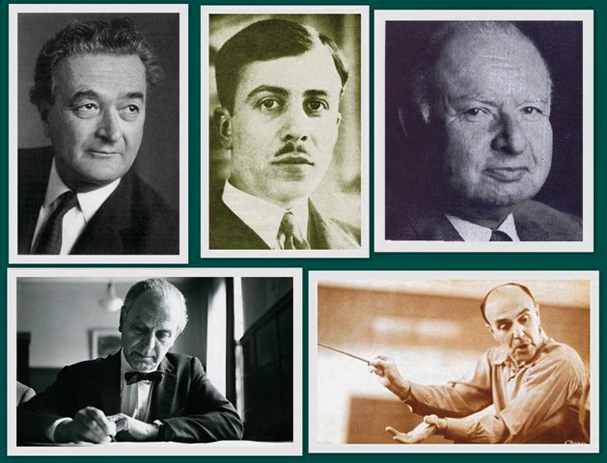 “Türk Beşleri” adıyla bilinen besteciler:Adnan Saygun, Ferit Alnar, Necil Kâzım Akses,Ulvi Cemal Erkin ve Cemal Reşit Rey