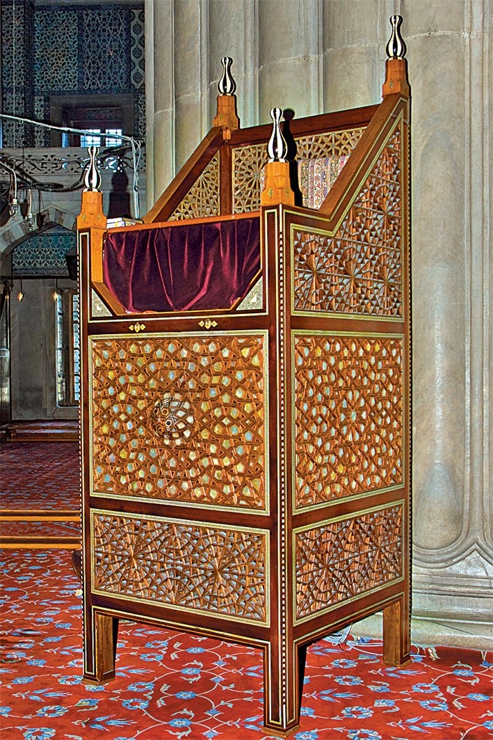 Sultan Ahmed Camii’nin sedef kakma ahşap vaaz kürsüsü