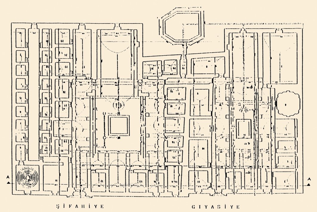Gevher Nesibe Dârüşşifâsı ve Tıp Medresesi’nin planı