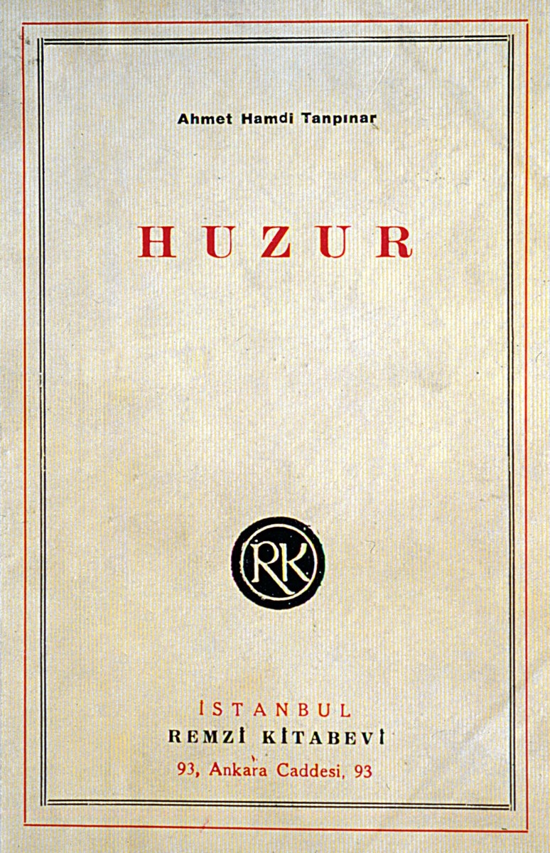 Huzur’un ilk baskısının kapağı (İstanbul 1949)