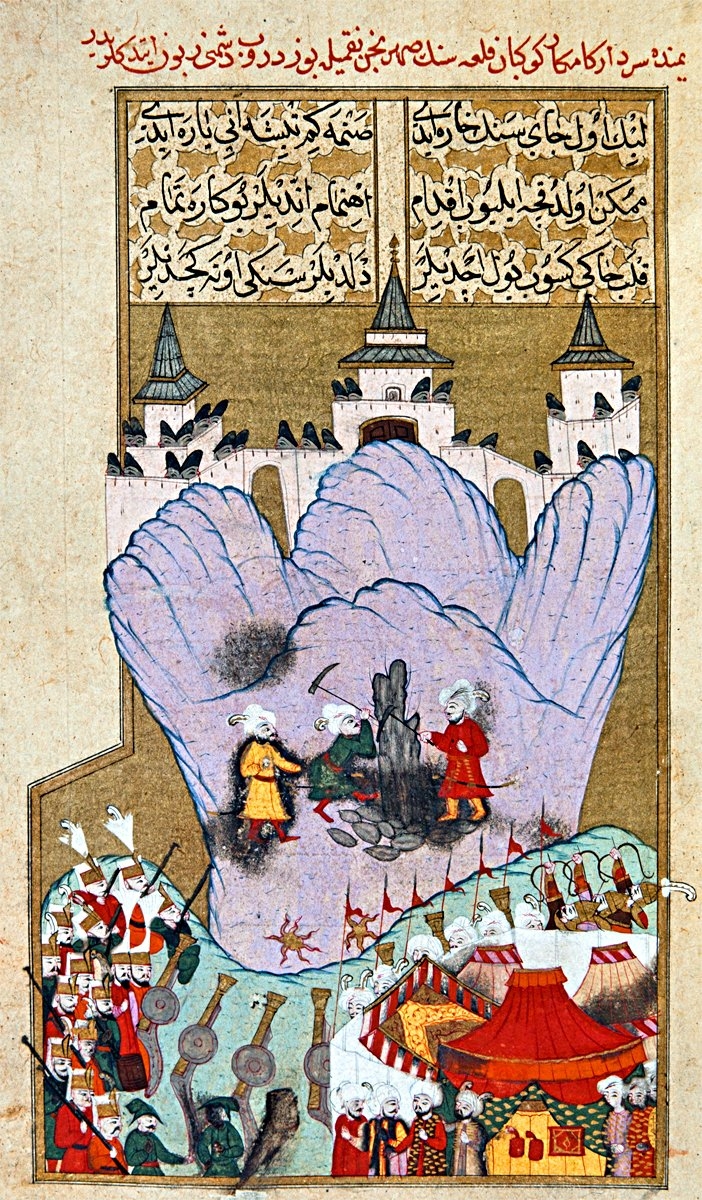 XVI. yüzyılda Yemen’in fethi sırasındaKevkebân Kalesi’ni gösteren bir minyatür(Târih-i Feth-i Yemen, İÜ Ktp., TY, nr. 6045, vr. 513a)