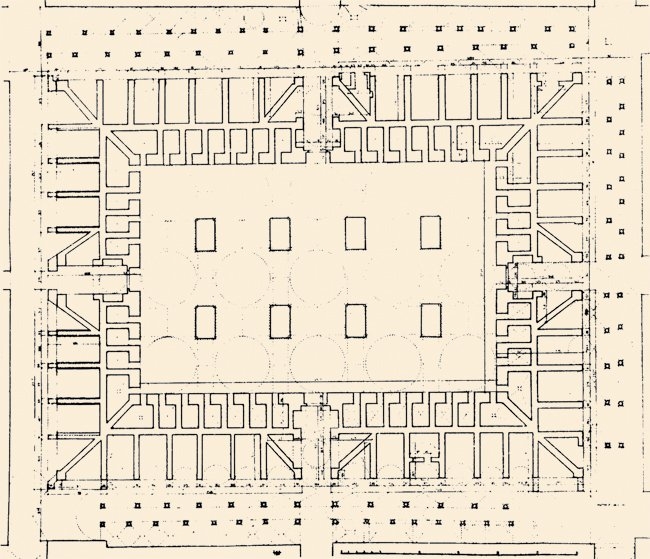 Cevâhir Bedesteni’nin planı (E. H. Ayverdi’den)