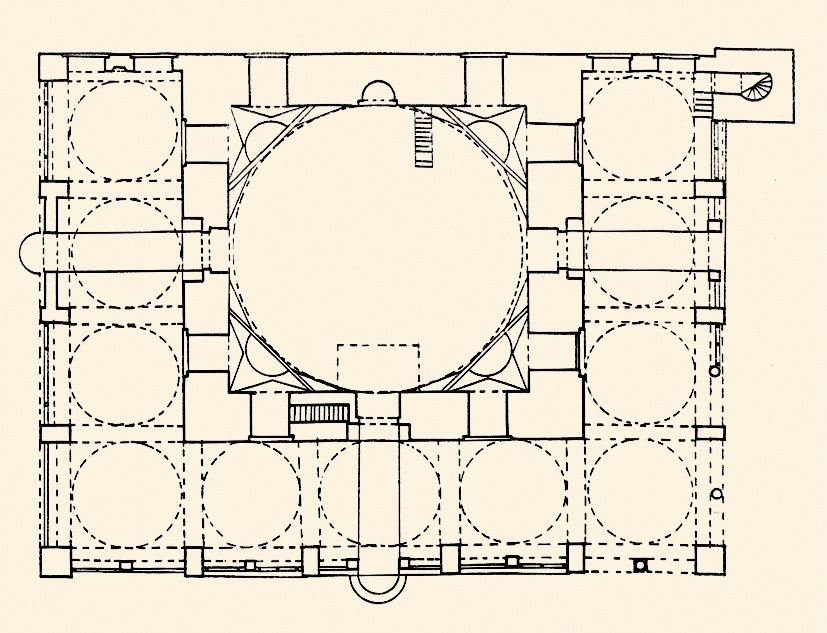 Kahire’deki Sinan Paşa Camii’nin planı