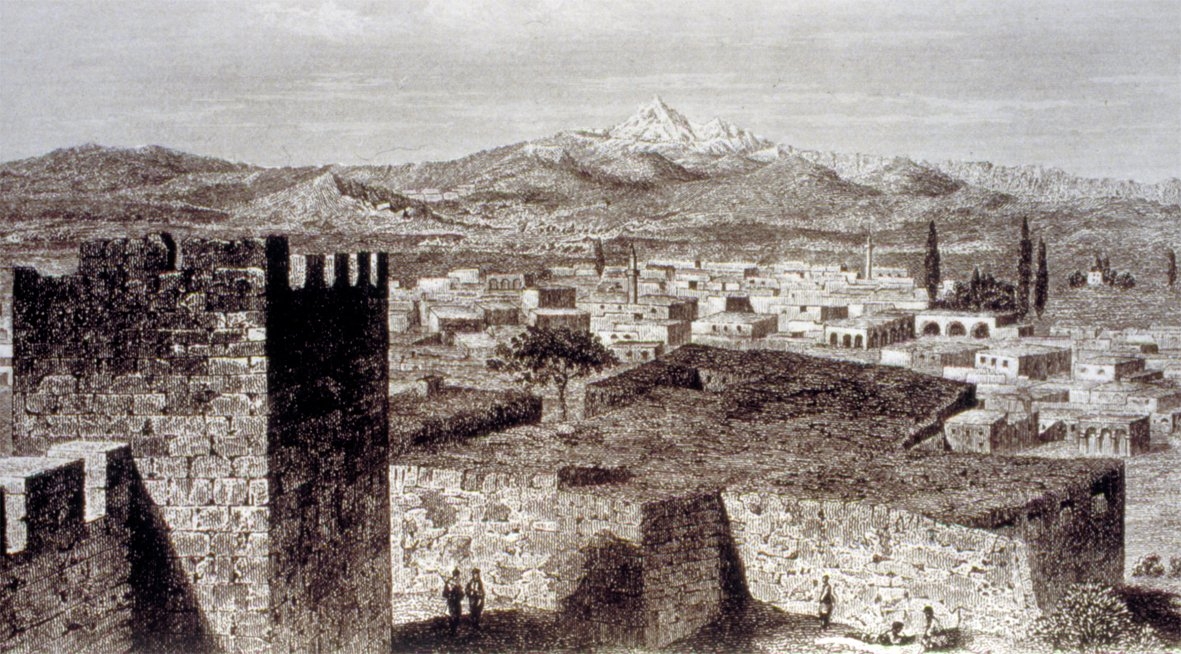 XIX. yüzyılın ortasında Kayseri’yi gösteren bir gravür (Texier, lv. 54)