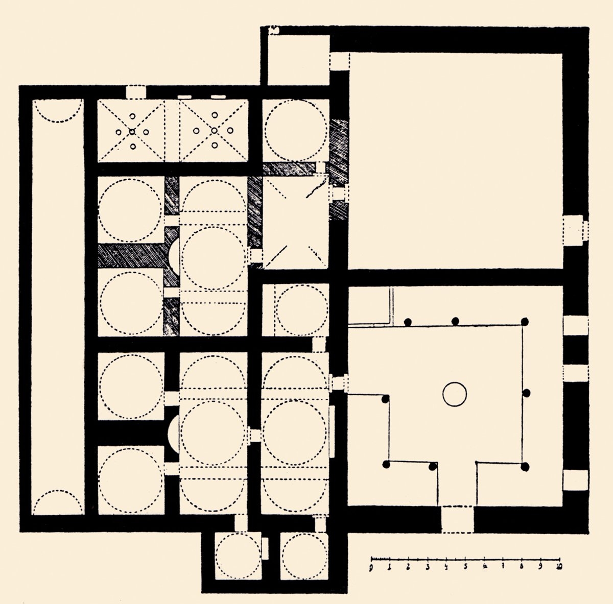 İbrâhim Paşa Hamamı’nın planı (Glück, şekil 105)
