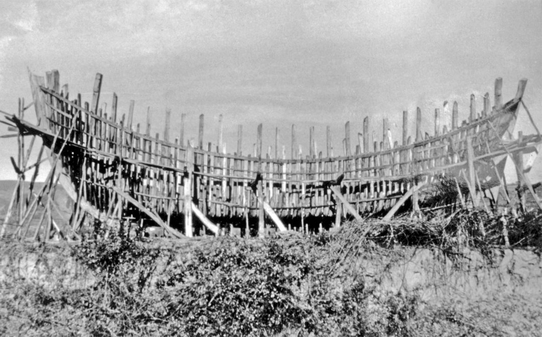 Bartın gemi tezgâhlarında inşa halinde bir tekne