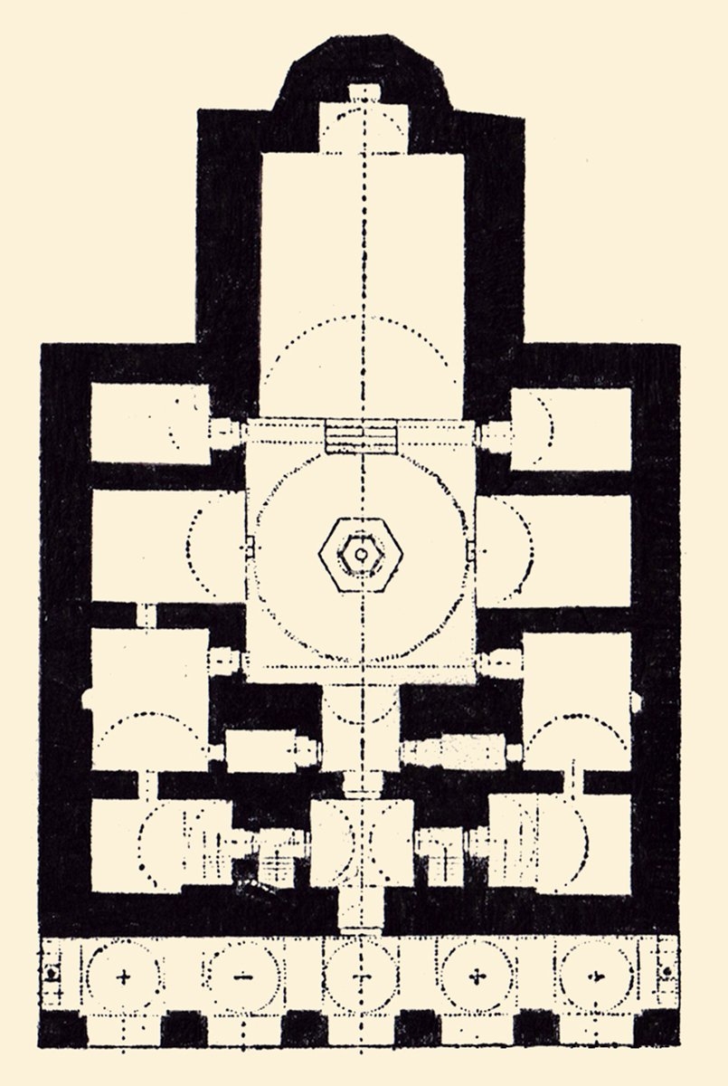 Bursa Hüdâvendigâr Camii’nin alt kat planı