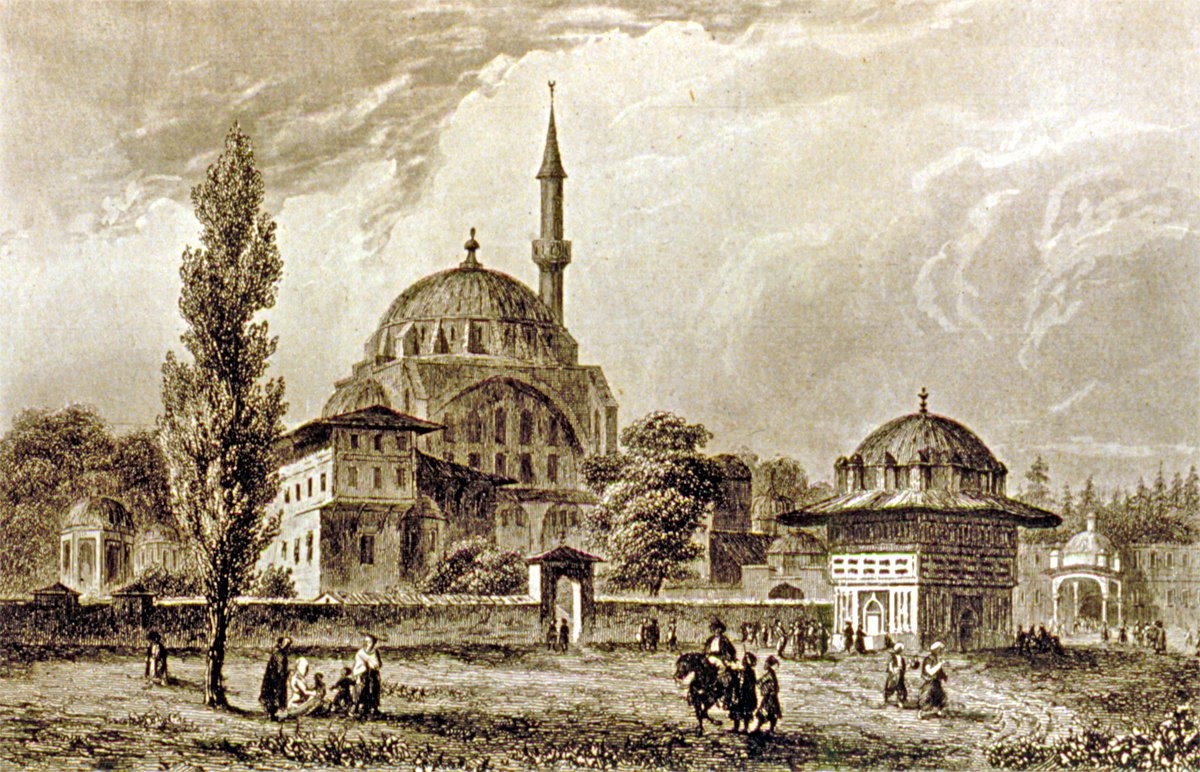 Kılıç Ali Paşa Camii’nin XIX. yüzyıl ortasına doğru çizilen bir gravürü (M. Jules van Gaver, Turquie, Paris 1840, lv. 47)