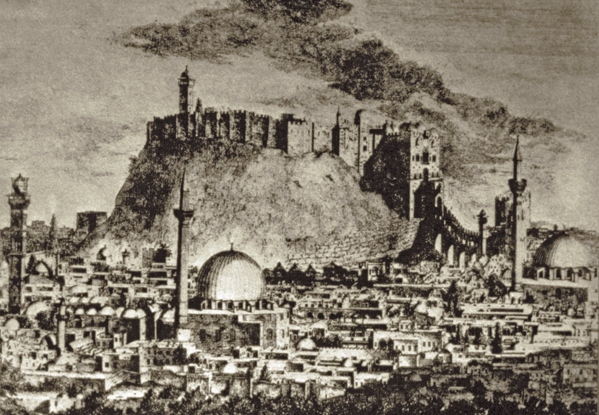 XVIII. yüzyılda Halep şehrini gösterenA. Drummond’un bir gravürü(Paris Bibliothèque Universitaire)