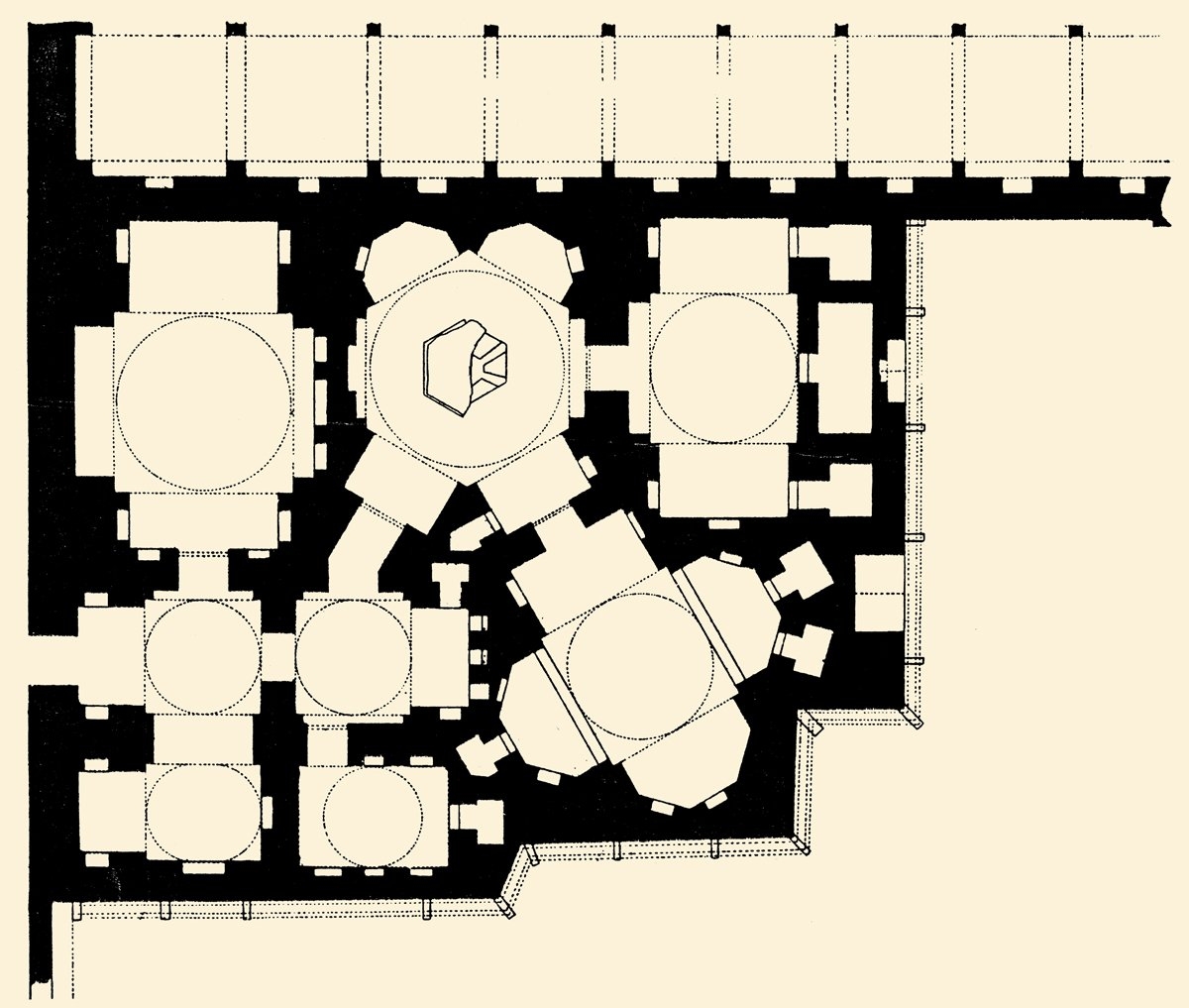 Fetihpûr Sikri’de “Türk sultanının avlusu” denilen yerdeki hamamın planı