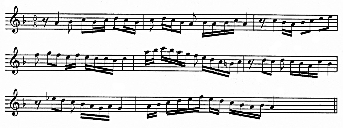 Kürdî makamı seyir örneği