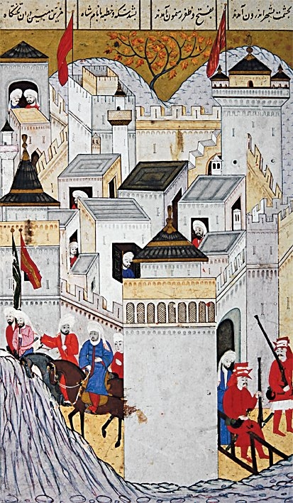 Fas’ta Osmanlı askerini gösteren bir minyatür(İÜ Ktp., FY, nr. 1404, vr. 31a)