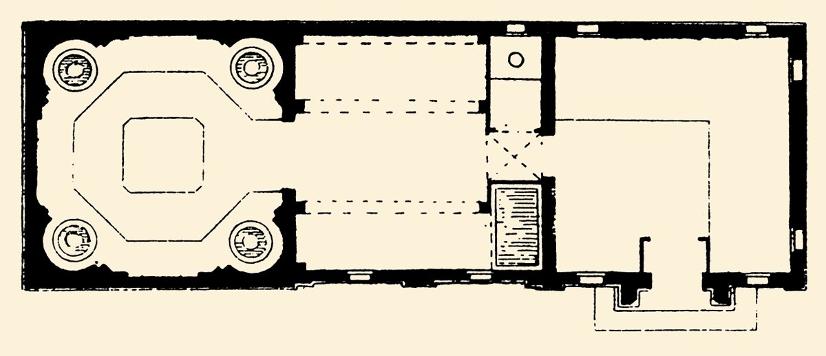 Fransız mimar Parvilliée’nin “Türk hamamı” iddiasıyla çizdiği hamam projesine ait plan (Çelik, s. 105)