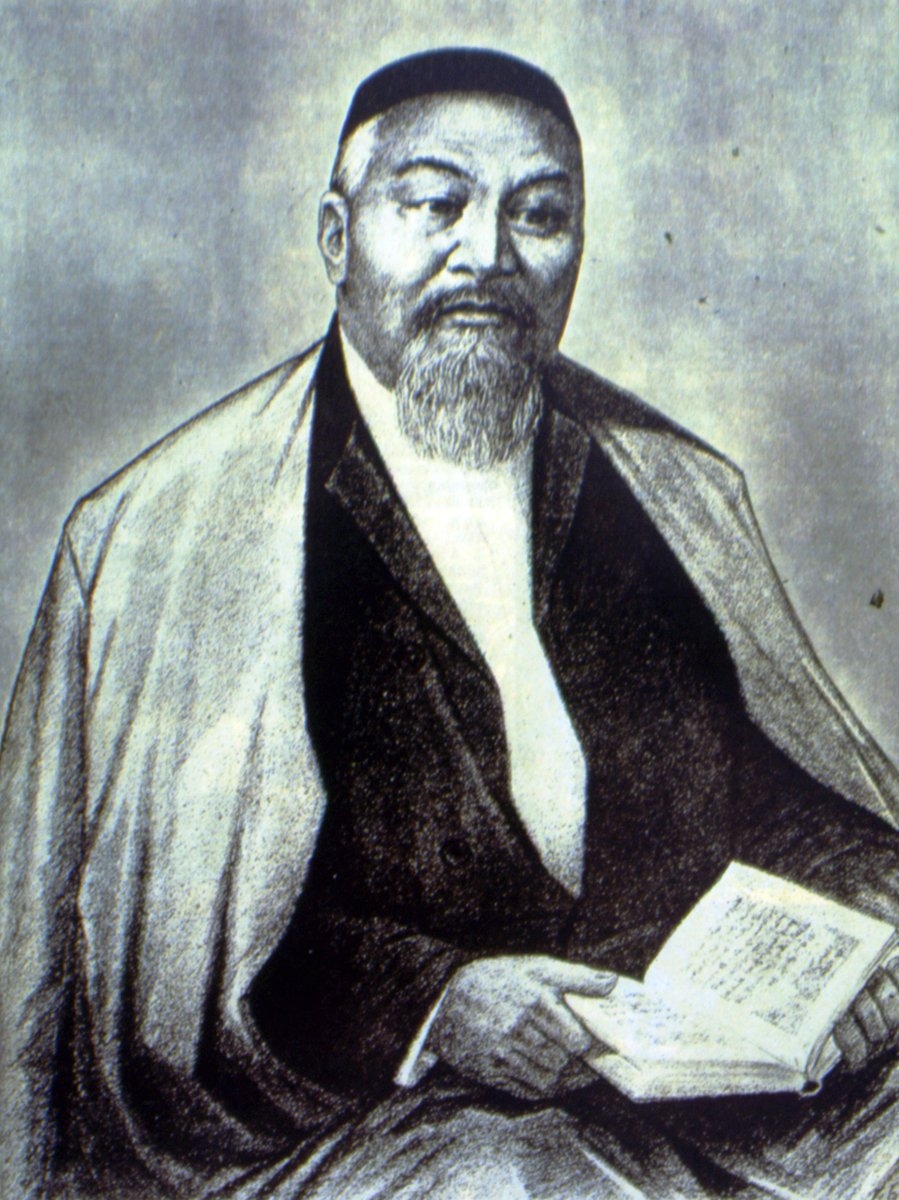 Abay Kunanbayev’in karakalem bir resmi(Kazak Soviet Entsiklopediyası, I, 16)