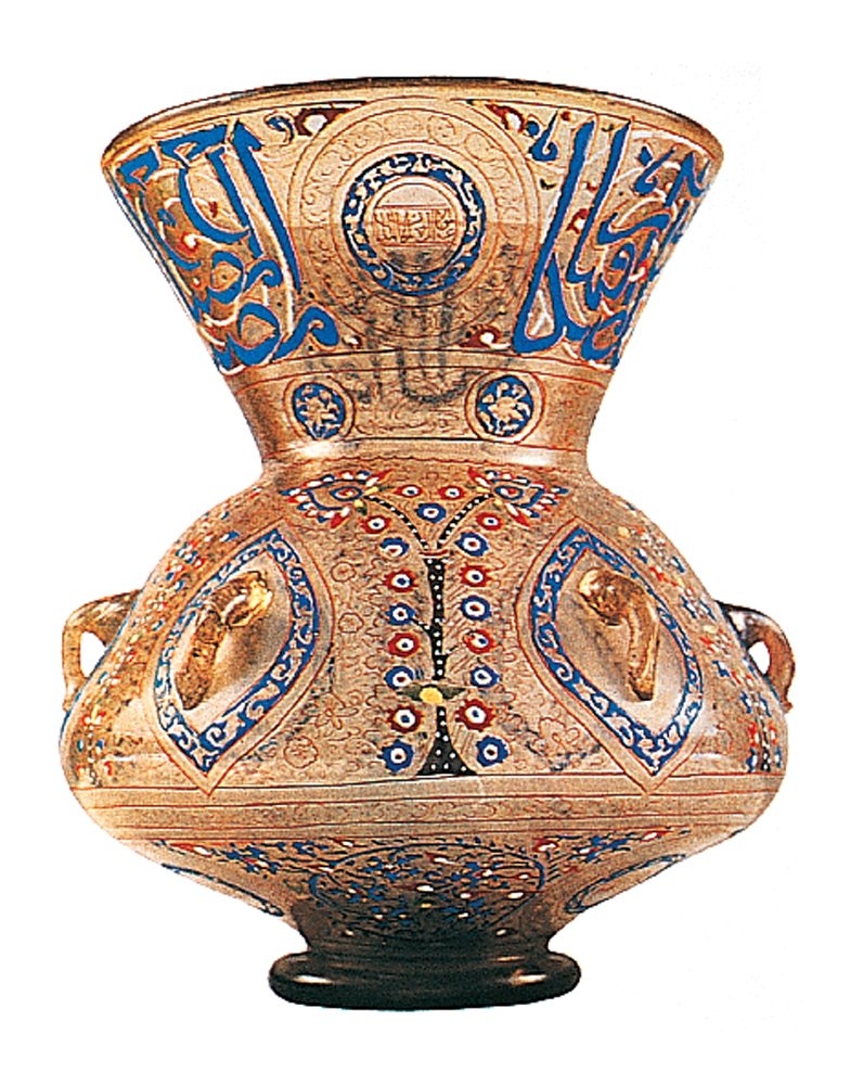 Memlük dönemine ait cam kandil(Methafü’l-fenni’l-İslâmî, nr. 288)