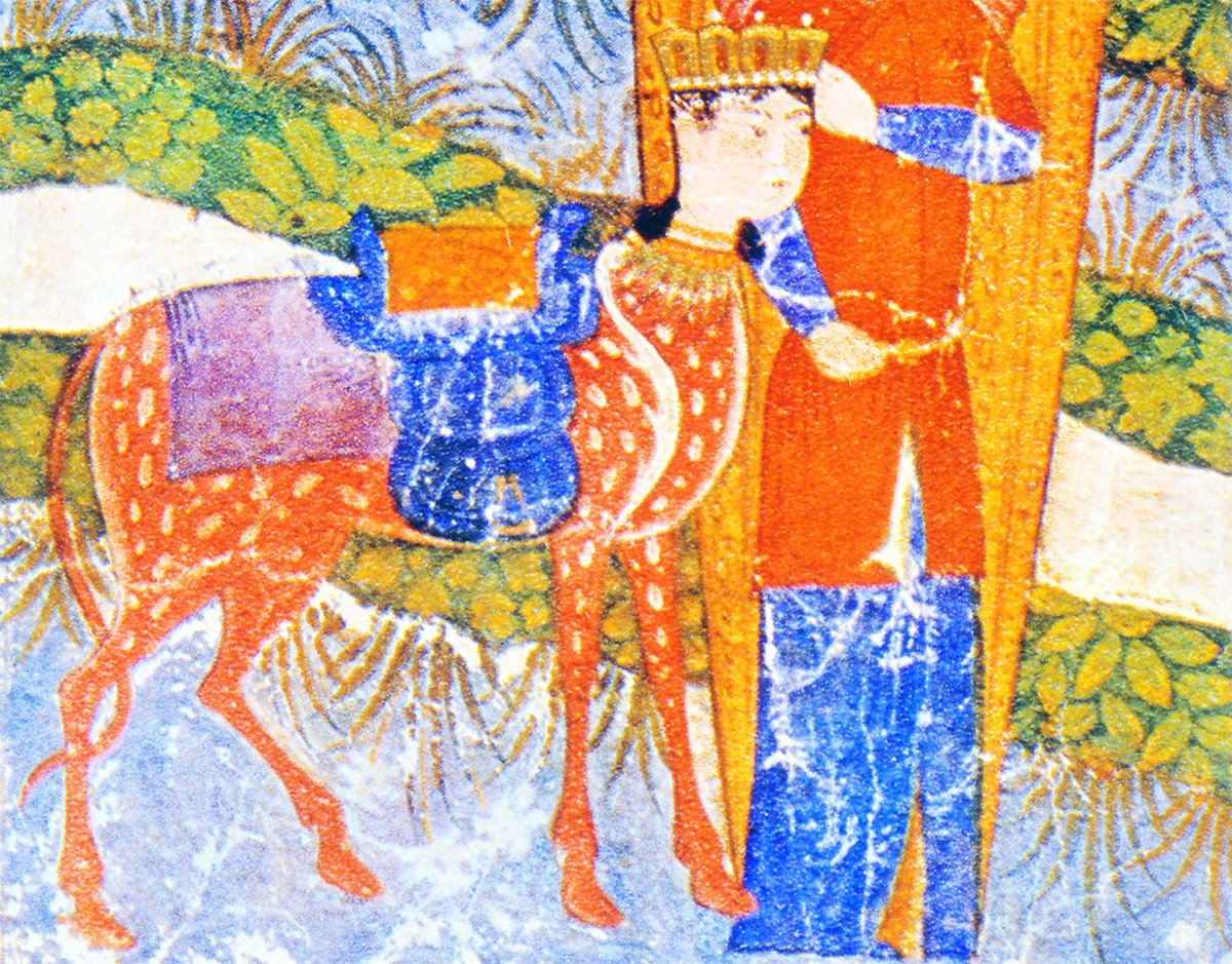 Bir mi‘racnâme minyatüründe burak tasviri (Bibliothèque Nationale, Ms, Turc, nr. 140, vr. 47a’dan detay)