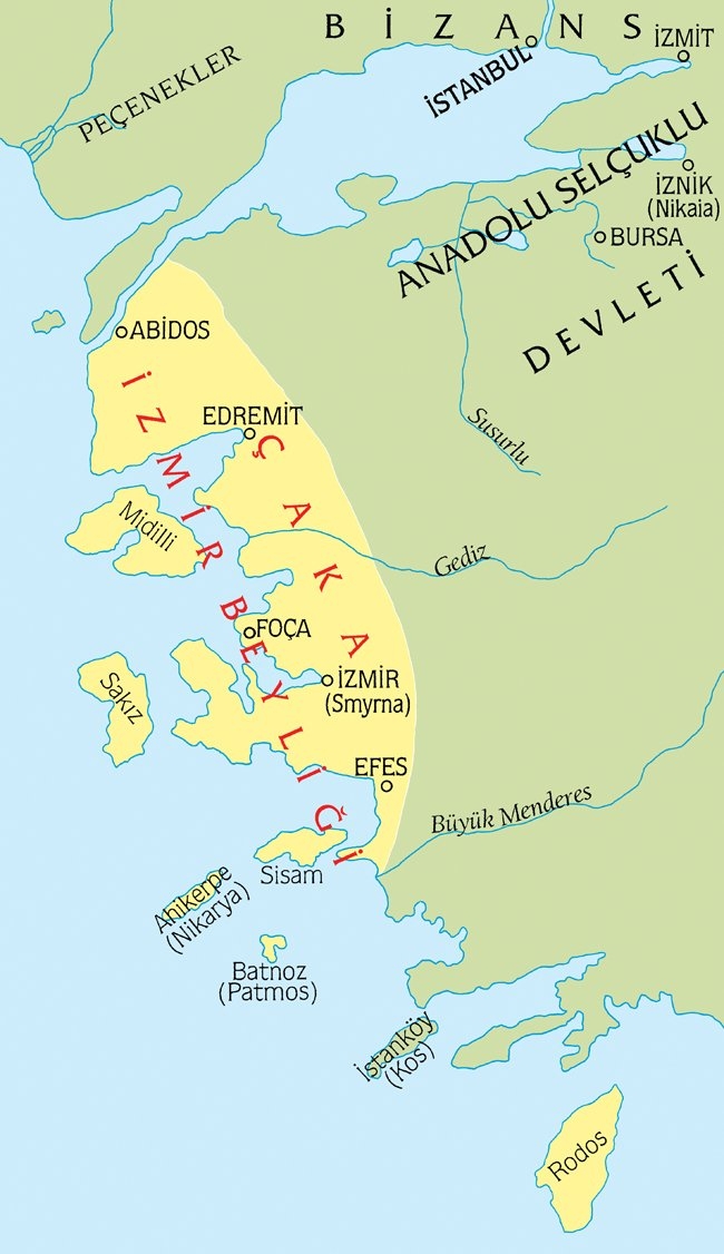 Çaka Bey’in hâkimiyet sahası