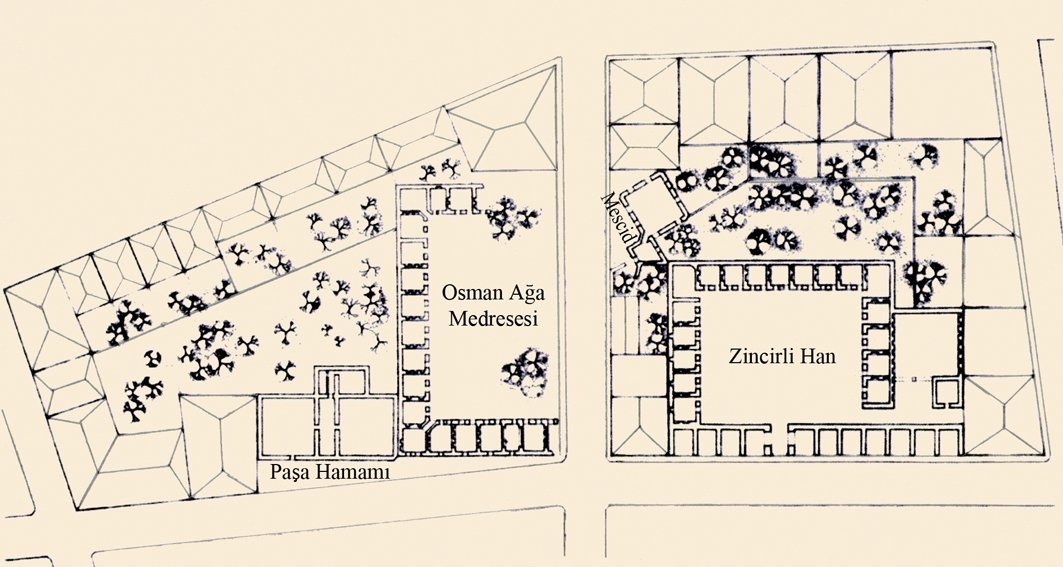 Nasuh Paşa Külliyesi’nin vaziyet planı