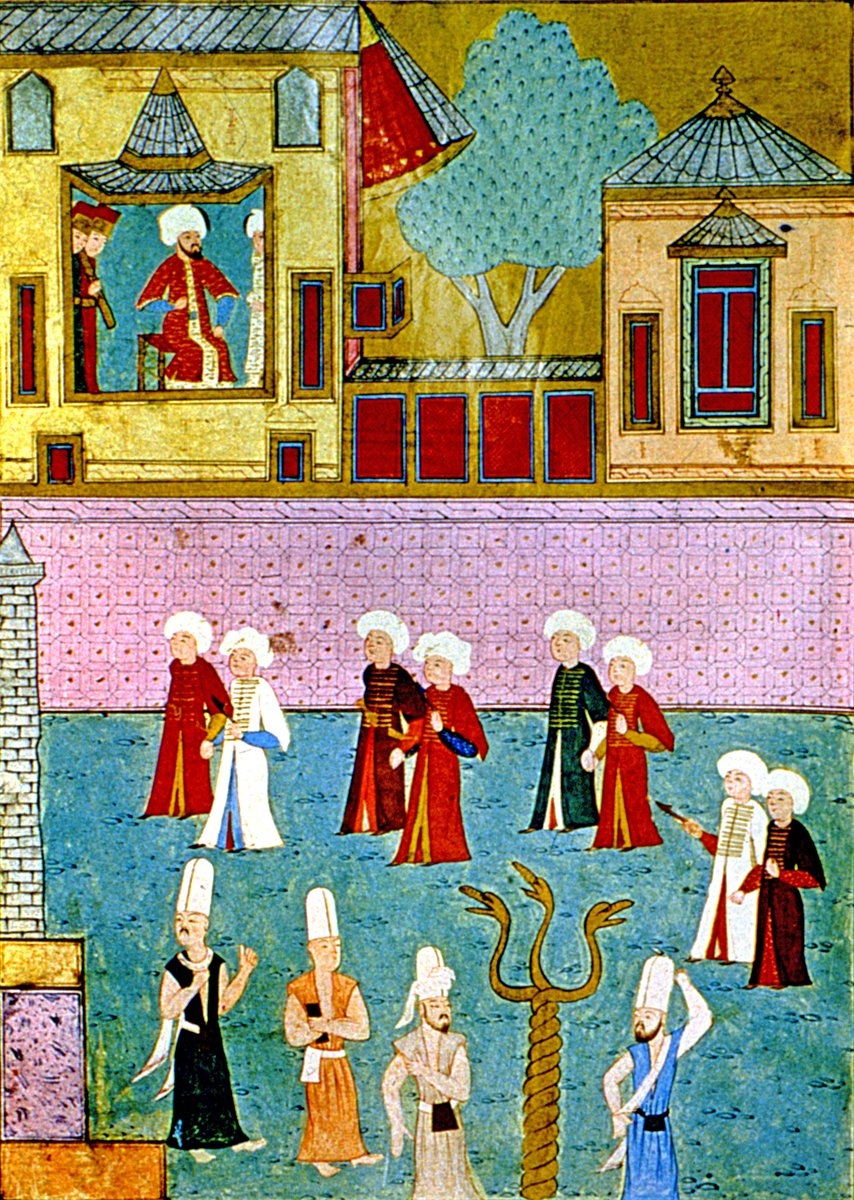 XVI. yüzyılın ikinci yarısında Atmeydanı’nı tasvir eden bir minyatür (Surnâme-i Hümâyun, TSMK, Hazine, nr. 1344, vr. 248a)