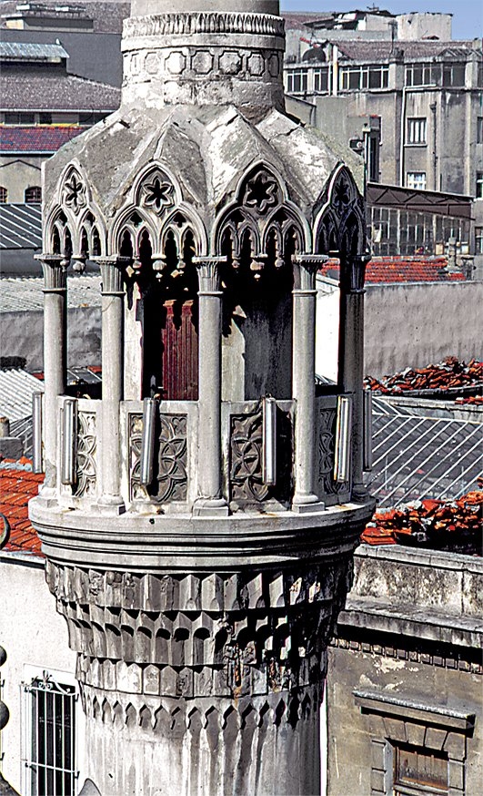 Eminönü Hacı Küçük Camii minare şerefesi