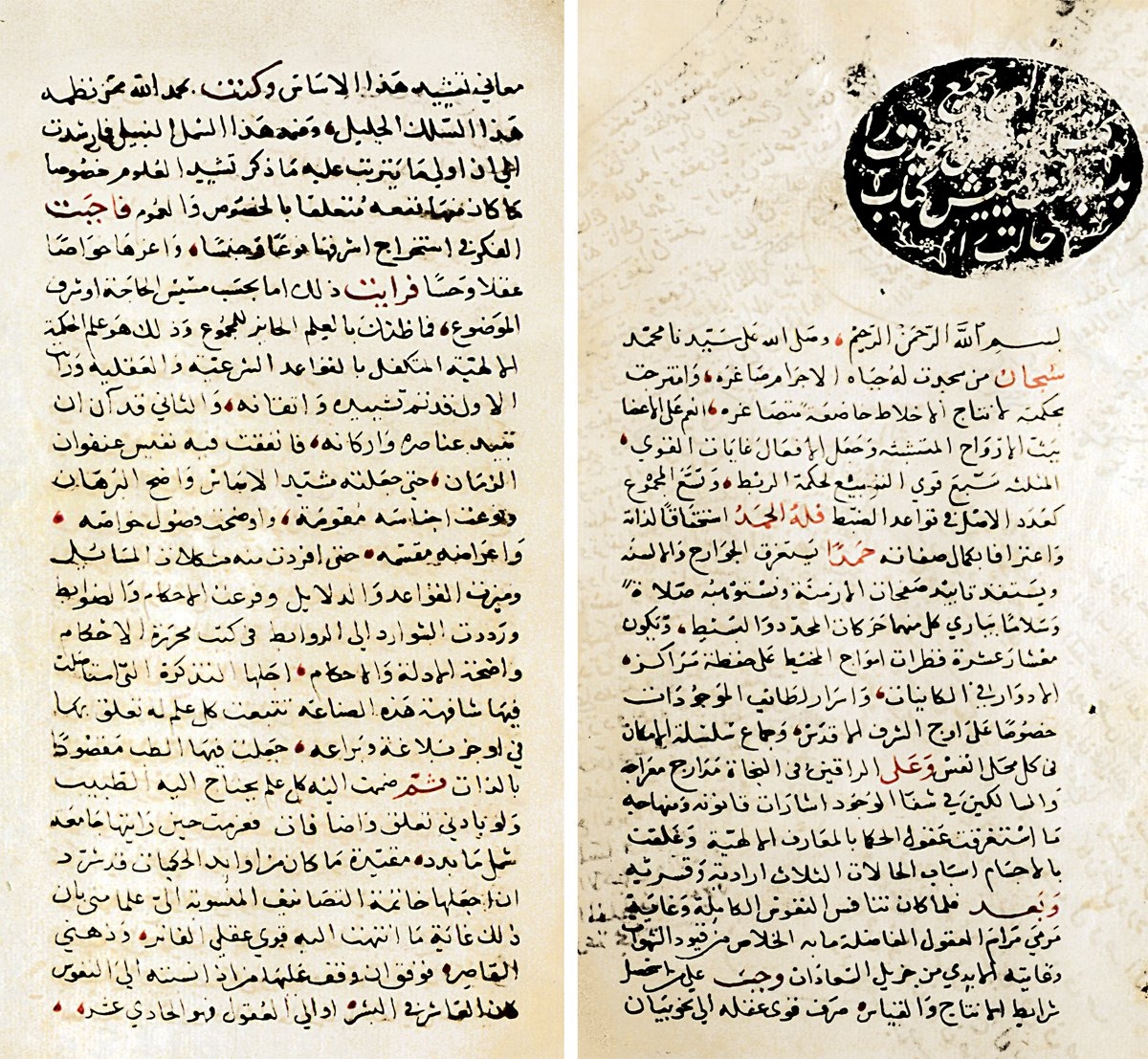 Dâvûd-i Antâkî’nin en-Nüzhetü’l-mübhice fî teşḥîẕi’l-eẕhân ve taʿdîli’l-emzice adlı eserinin ilk iki sayfası (Süleymaniye Ktp., Hâlet Efendi, nr. 752)