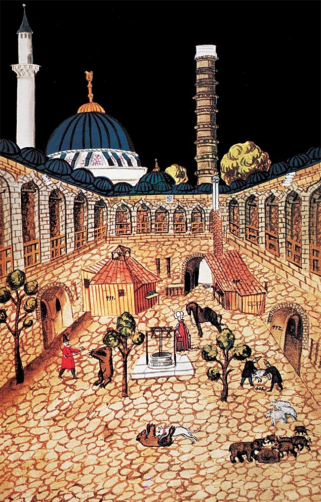 Elçi Hanı’nın Österreichische Nationalbibliothek’te bulunan bir el yazmasındaki (Codex Vindobonensis, nr. 8615) resmi (M. And, 16. Yüzyılda İstanbul, İstanbul 1993, s. 65)