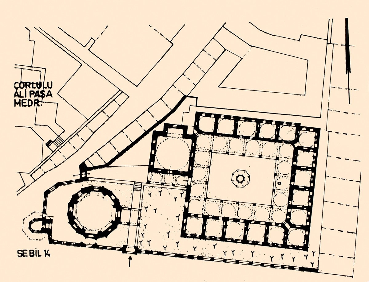 Koca Sinan Paşa Medresesi’nin planı