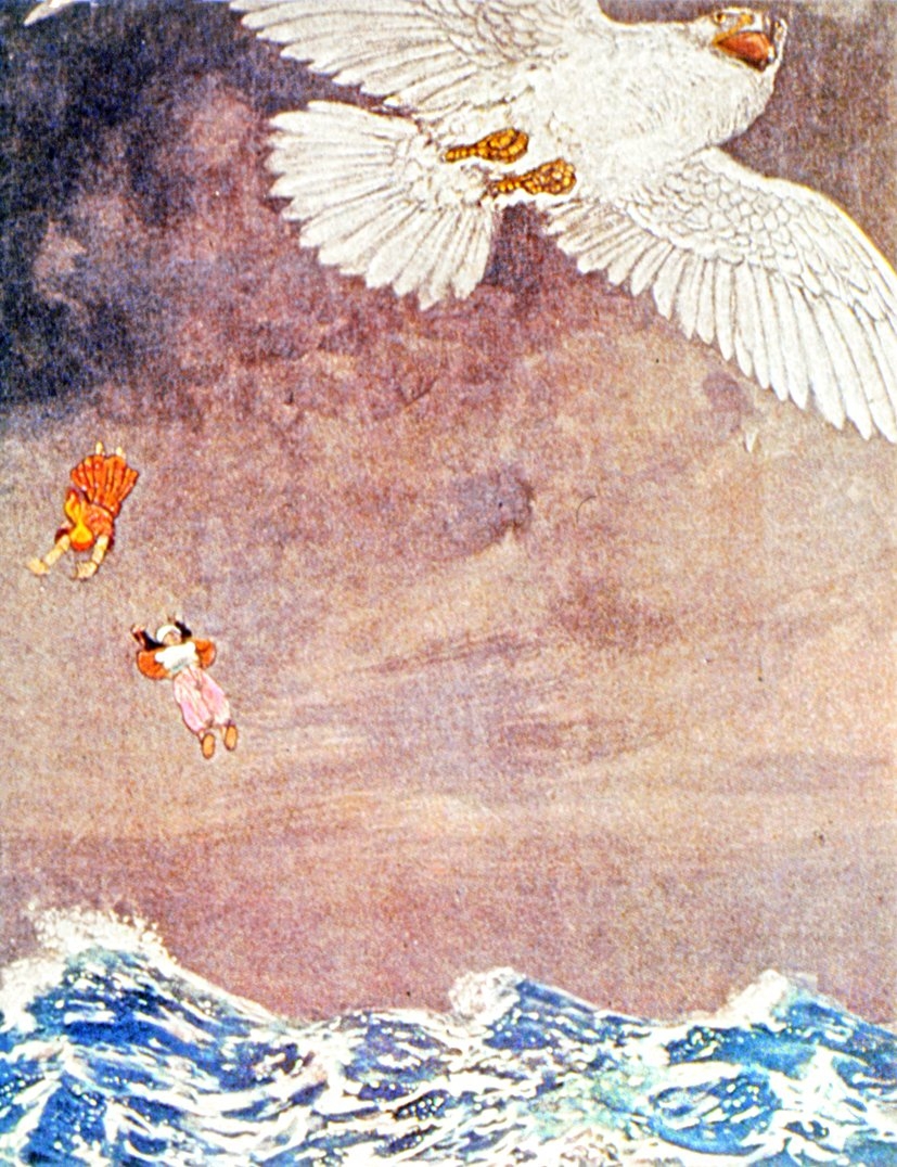 Binbir gece masallarıyla ilgili bir başka minyatür(Aramco World, XXXVI/5, Eylül-Ekim 1985, s. 28)