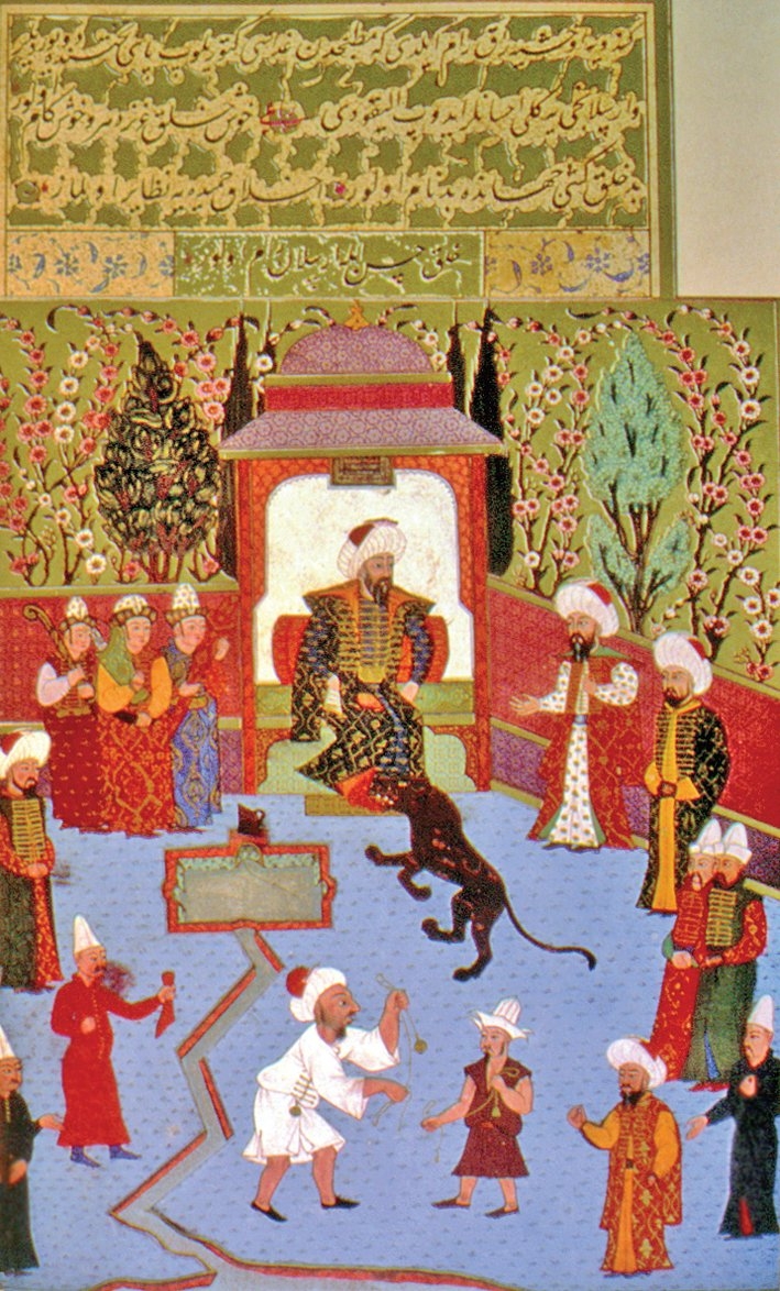 Osman Gazi’yi tasvir eden bir minyatür (Hünernâme, I, TSMK, Hazine, nr. 1523, vr. 57b)