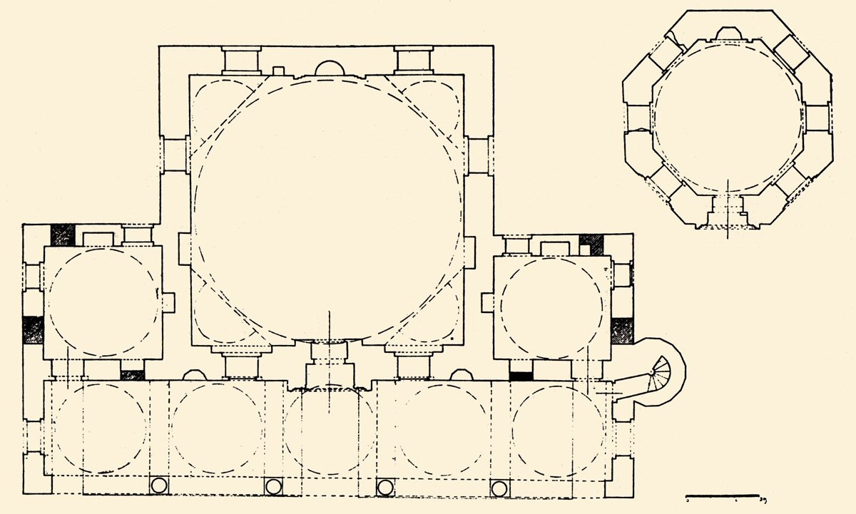 Hüseyin Bey Camii ve Külliyesi’nin planı(Semavi Eyice arşivi)