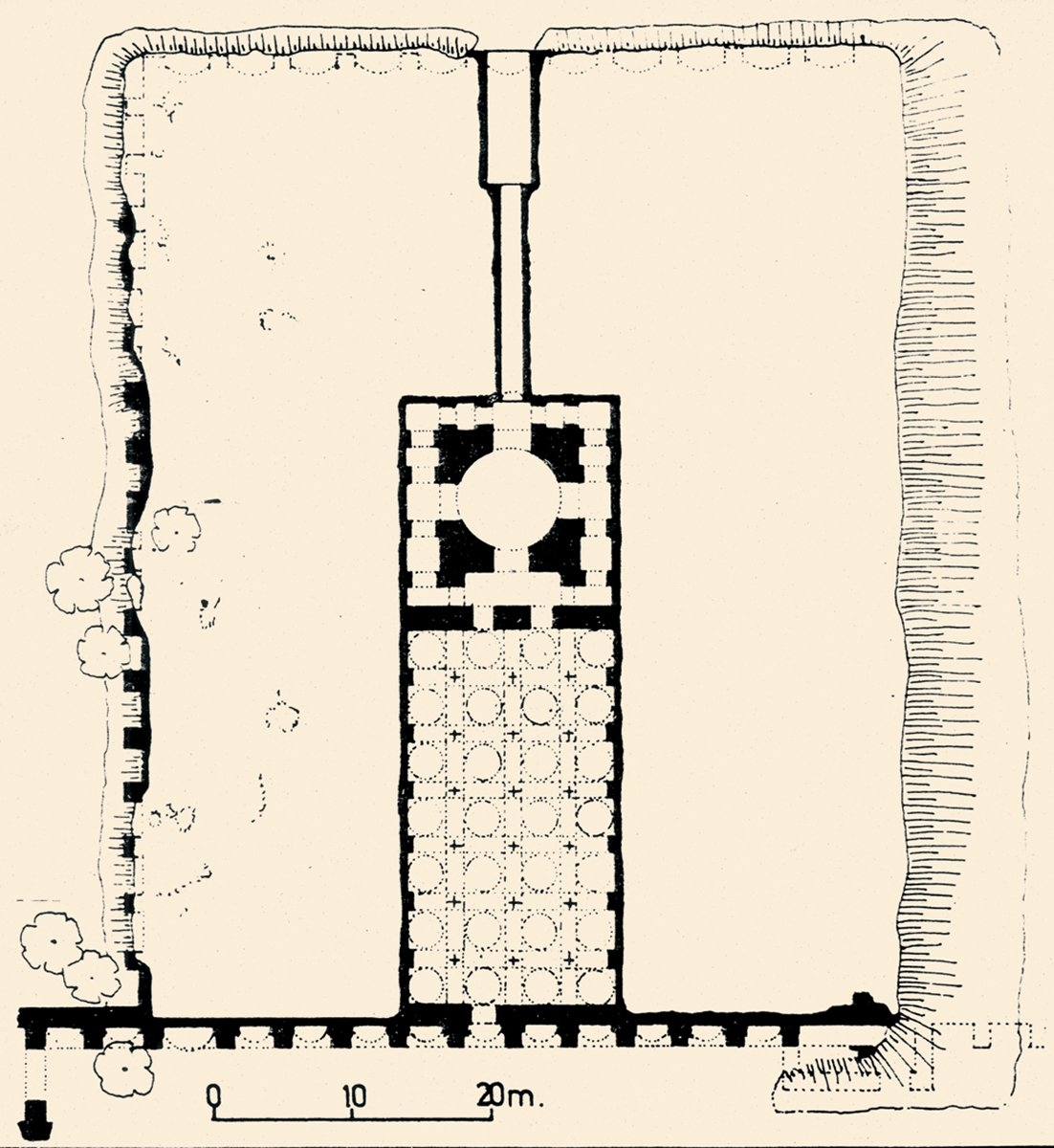 İstanbul Küçükyalı’daki Bizans kalıntılarının planı (Semavi Eyice arşivi)