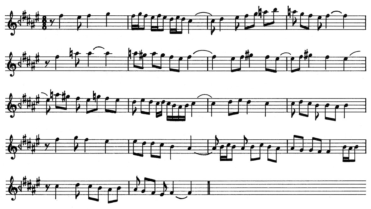 Evc-ârâ makamının seyir örneği