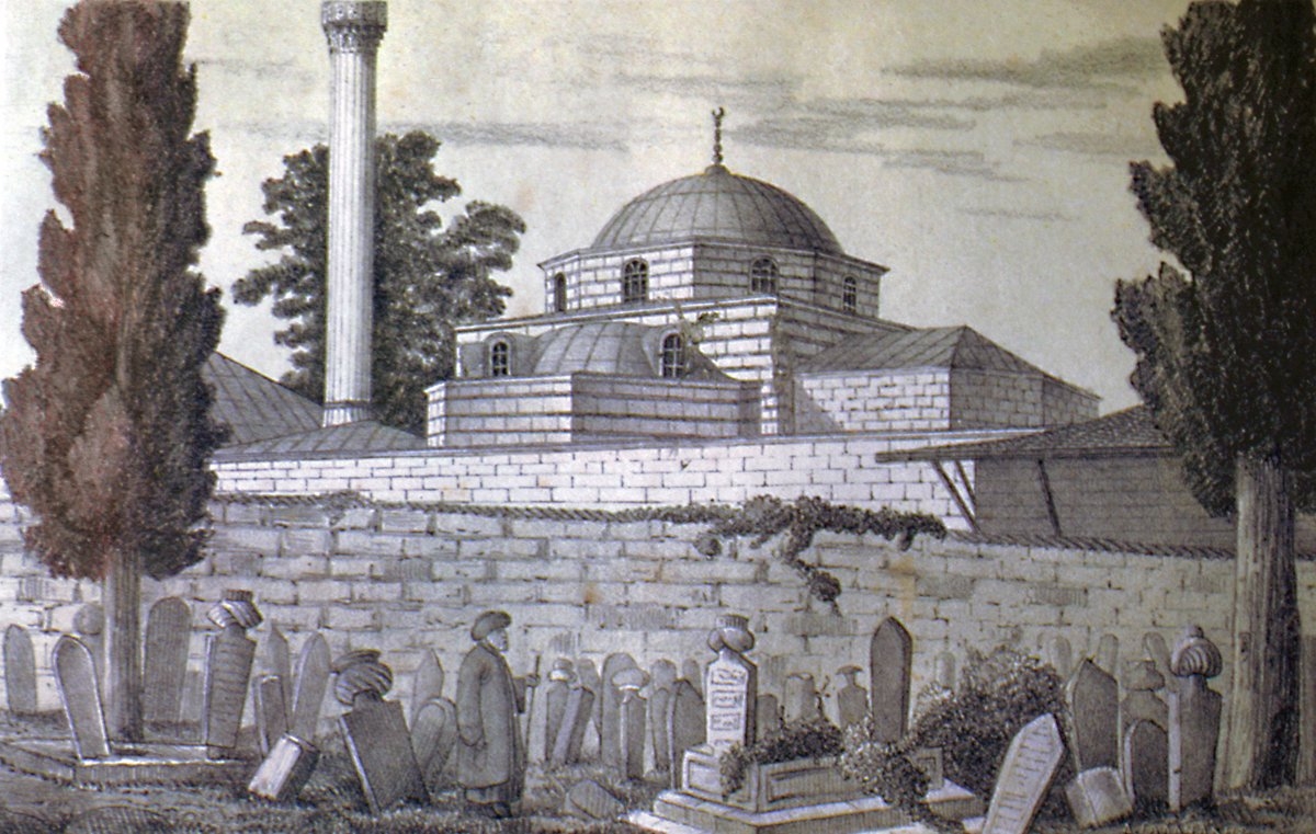 Koca Mustafa Paşa Camii’nin XIX. yüzyıl içinde G. Galanakis tarafından çizilen gravürü (A. G. Paspatis, Byzantinai Meletai, İstanbul 1877, s. 319)