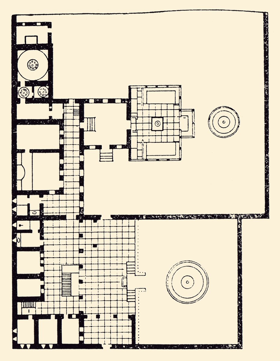 Edirne Kaleiçi’ndeki Vezir Konağı denilen konağın planı (Arseven, Türk Sanatı Tarihi, II, 560)