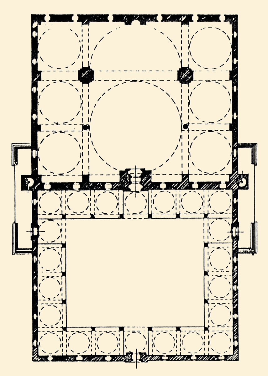 İstanbul’da eski Fâtih Camii’nin planı