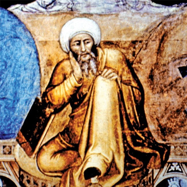 İbn Rüşd’ün Santa Maria Novella Kilisesi’ndeki temsilî resmi – Floransa/İtalya