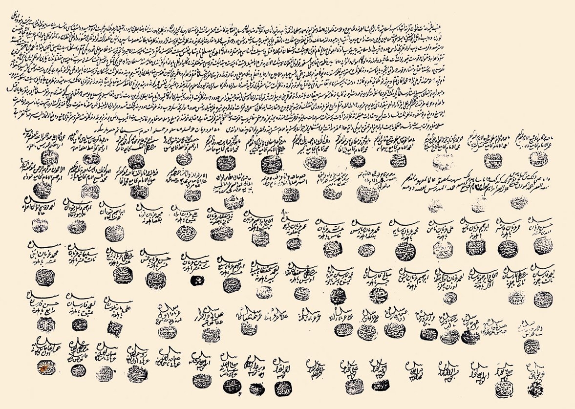 Sınırlardaki Venedik saldırılarıyla ilgili olarak ulemâ, zâbitân ve halkın Bosna beylerbeyi divanına sundukları seksen altı imzalı mahzar(TSMA, nr. E. 1891/120)