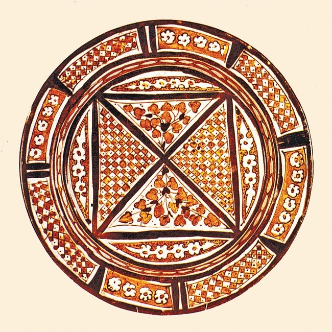 Polikrom sırlı tabak