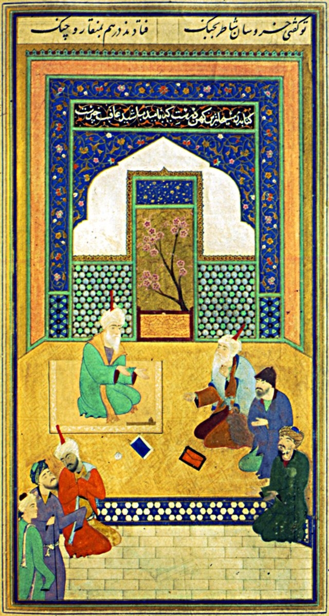 Bostân’dan minyatürlü bir sayfa (Türk ve İslâm Eserleri Müzesi, nr. 1919, vr. 78b)