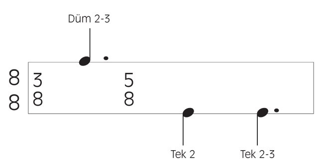 Müsemmen usulünün şematik gösterilişi