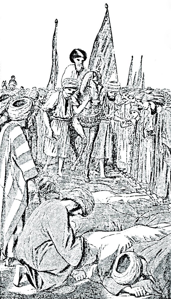 XIX. yüzyıl sonlarında devse törenini gösteren temsilî bir resim (E. W. Lane, An Account of the Manners and Customs, London 1890)